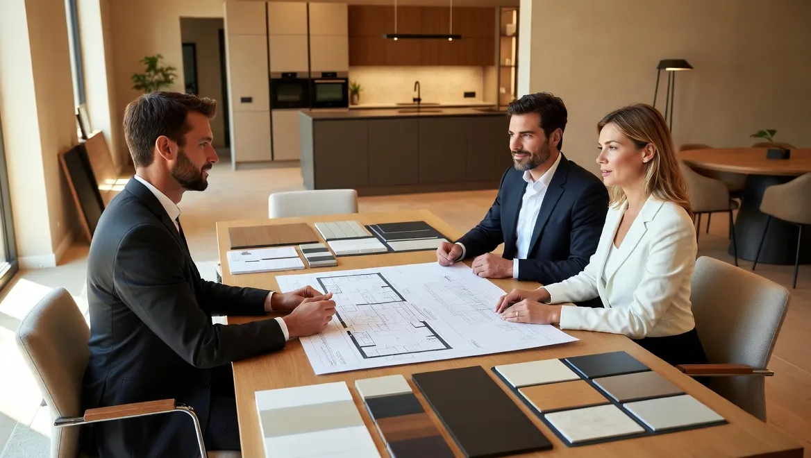 Beratungsgespräch zu einem Interior Design Projekt